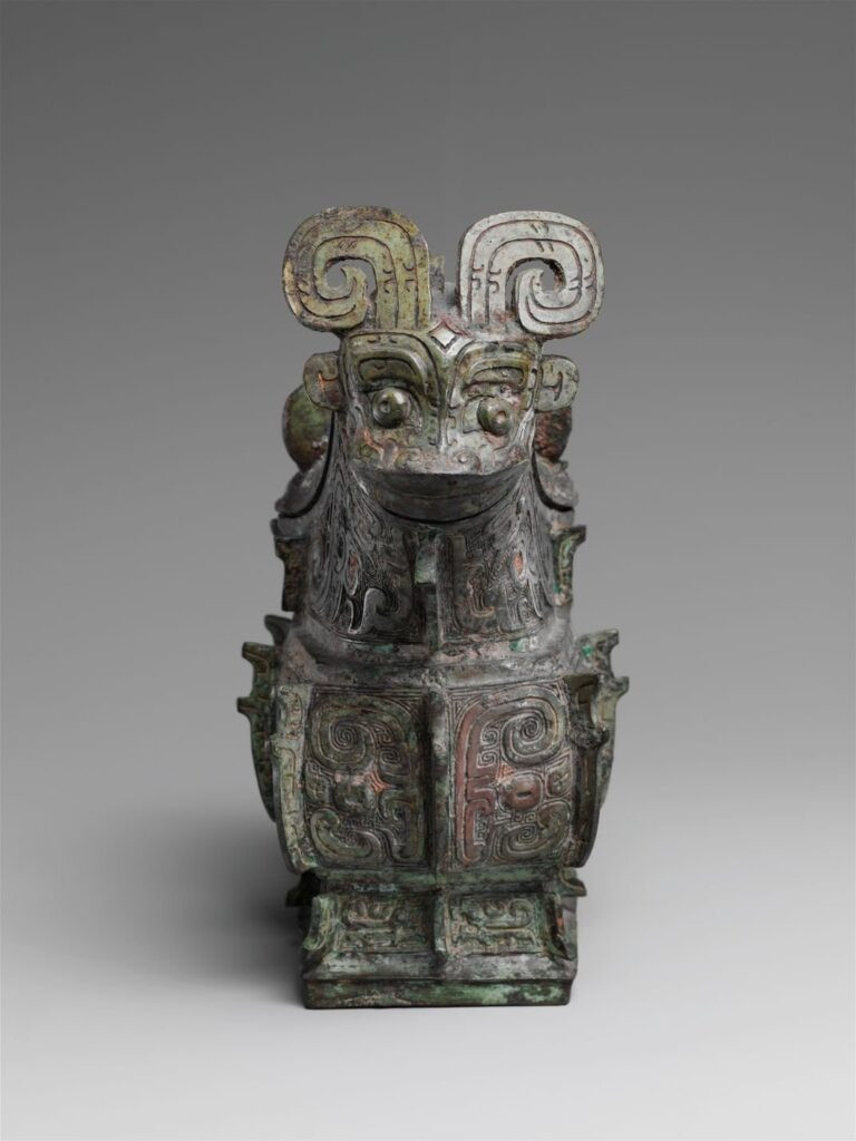 A Zhou dynasty wine vessel featuring a depiction of a dragon Public domain via Wikimedia Commons