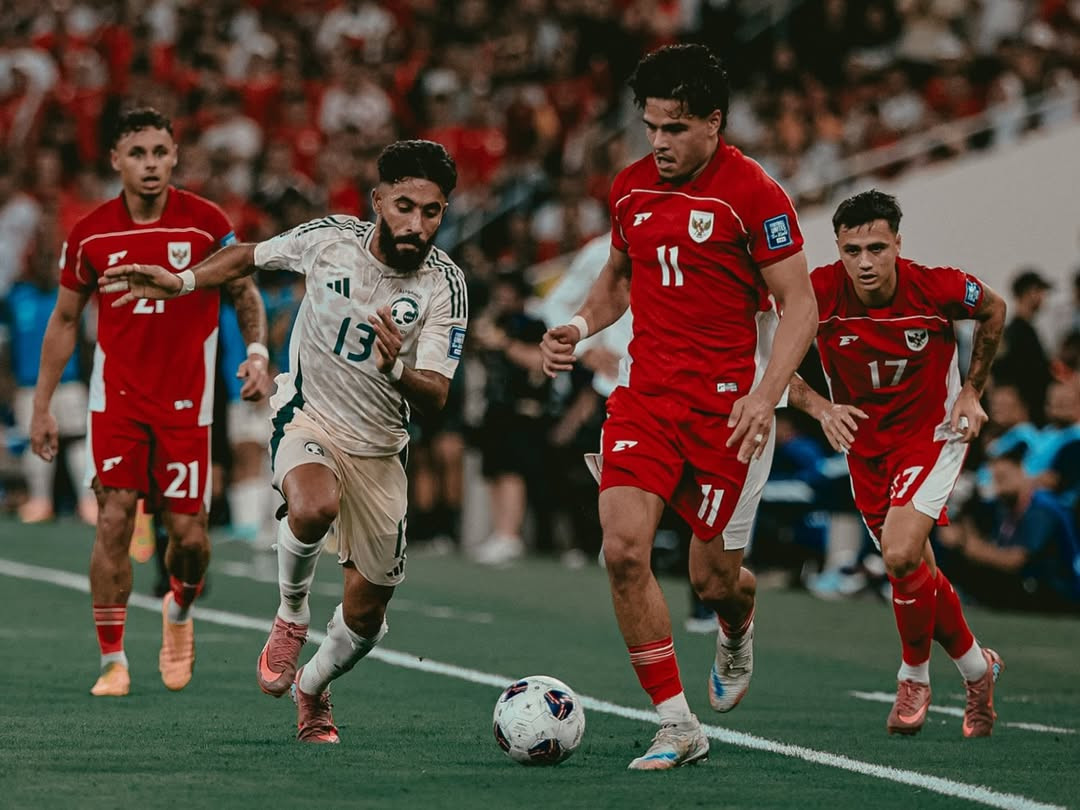 Poin Timnas Indonesia Dikurangi Setelah Kalah dari Arab Saudi