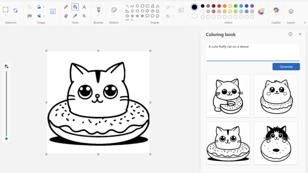 Microsoft Paint Makin Canggih! Bisa Bikin Buku Mewarnai Sendiri Pakai AI