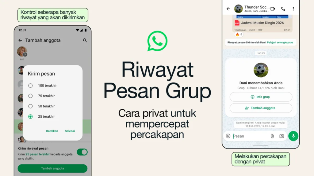 WhatsApp Makin Canggih, Kini Admin Bisa 'Spill' Chat Lama ke Anggota Baru Secara Aman