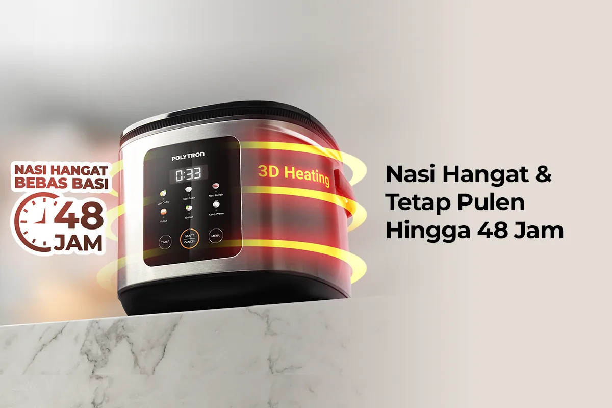 Sehat Tanpa Ribet, Polytron Hadirkan Kitchenmate Rice Cooker Low Carbo