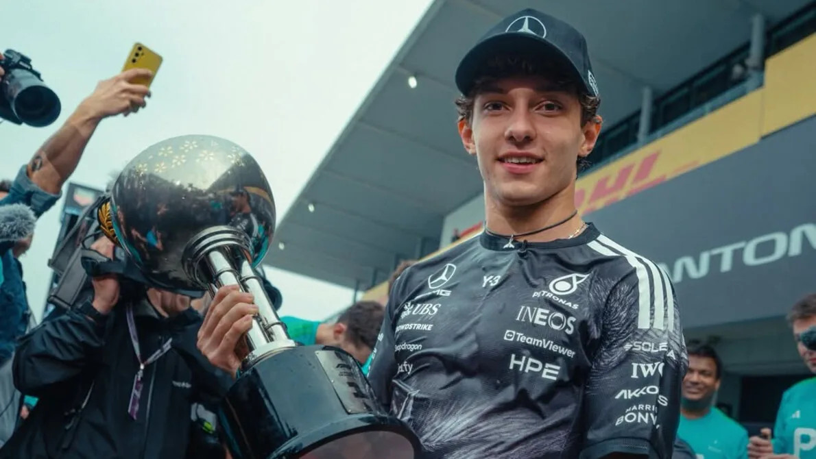 Ketika Kedipan Mata Pembalap Mercedes F1, Andrea Kimi Antonelli Ditonton Lebih dari 10 Juta Kali