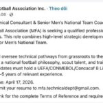 Tim Nasional Peringkat 175 FIFA Ini Buka Loker Pelatih Kepala Lewat Facebook