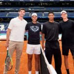 Rafael Nadal dan Para Bintang Real Madrid Tanding Tenis di Santiago Bernabeu