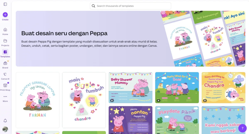 Kolaborasi Epik: Peppa Pig Resmi Meluncur di Platform Canva