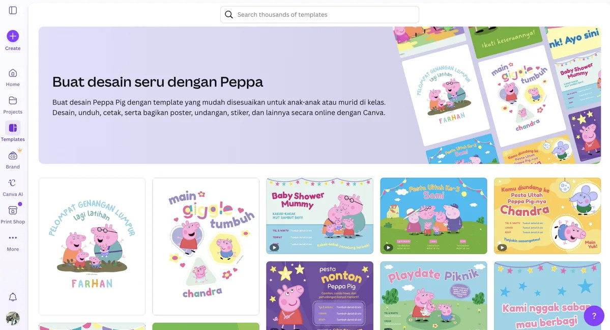 Kolaborasi Epik: Peppa Pig Resmi Meluncur di Platform Canva