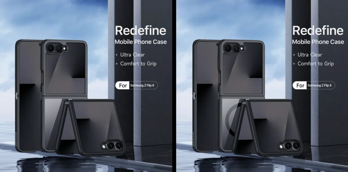 Desain Samsung Galaxy Z Flip 8 Terungkap Lewat Render Casing Terbaru, Fix Pakai Fitur Magnetic Charging?