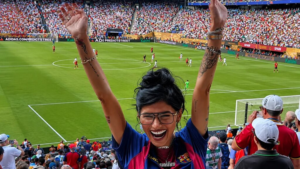 Mia Khalifa Dukung Spanyol, Intip Keseruannya Nonton Final Piala Dunia 2026