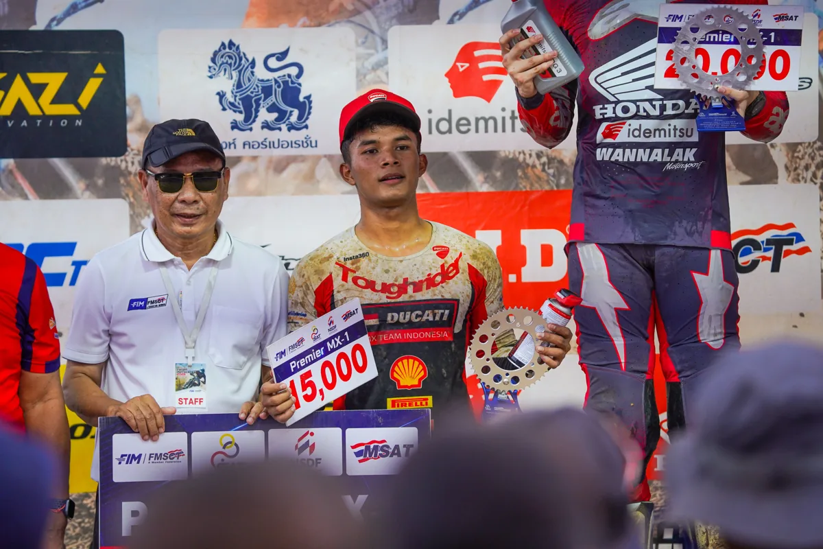 Kibar Bendera Indonesia di Thailand, M Zidane Tembus 4 Besar Bersama Ducati Desmo450 MX di Korat