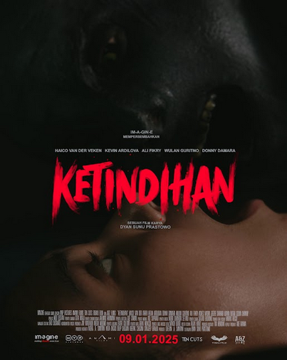 Poster Film Ketindihan. (Imagine, MVP Pictures, Anami Films, Ten Cuts, Tobali Film, A&Z Films)