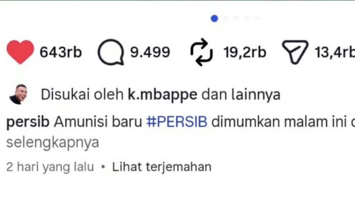 Terungkap, Kylian Mbappe Ikut Like Postingan Persib Bandung
