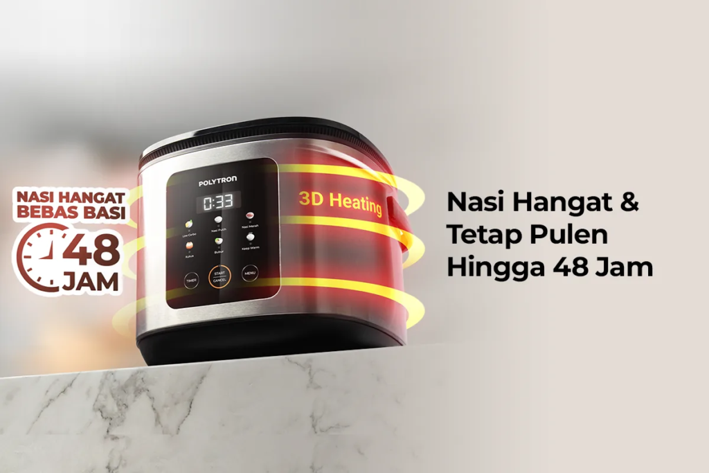 Sehat Tanpa Ribet, Polytron Hadirkan Kitchenmate Rice Cooker Low Carbo